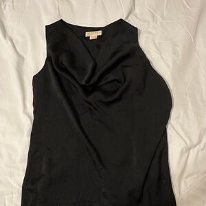 Michael Kors Black Draped Cowl Neck Camisole